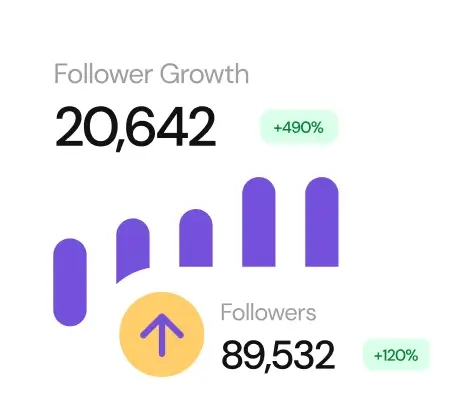Grow followers icon